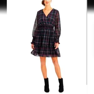 NWT Purple Plaid Dress